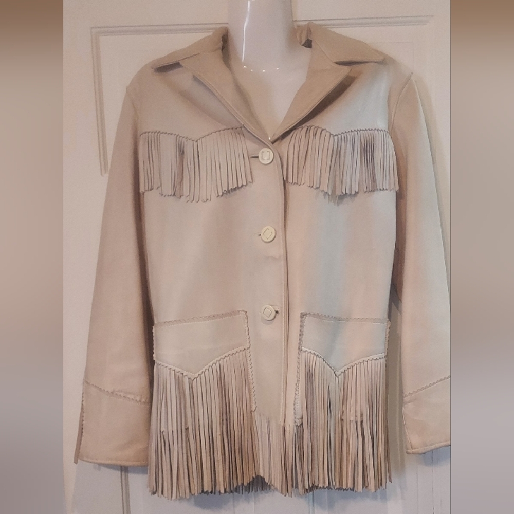 Fringed Cream Jacket